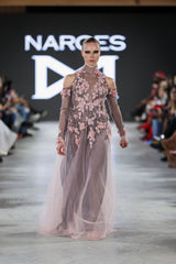 Flamina 3d Floral Applique Gown