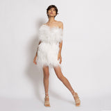 Milia Ostrich Feather Dress