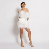 Milia Ostrich Feather Dress