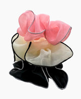 3 Pack Contrast Trim Organza Super Scrunchie