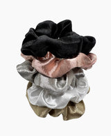 5 Pack Hammered Satin Small Scrunchies