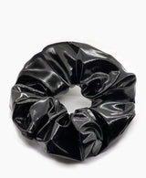 Black Patent Vegan Super Scrunchie