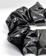 Black Patent Vegan Super Scrunchie