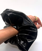 Black Patent Vegan Super Scrunchie