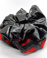 Black Patent Vegan Super Scrunchie