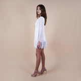 sequin beaded dress side view