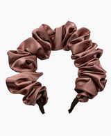 Dusky Rose Satin Scrunchie Headband