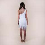 back view fringe beaded narces dress cocktail