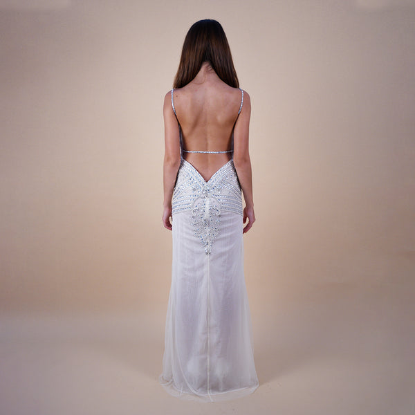 Faye Beaded Limited Off-White Collection back view