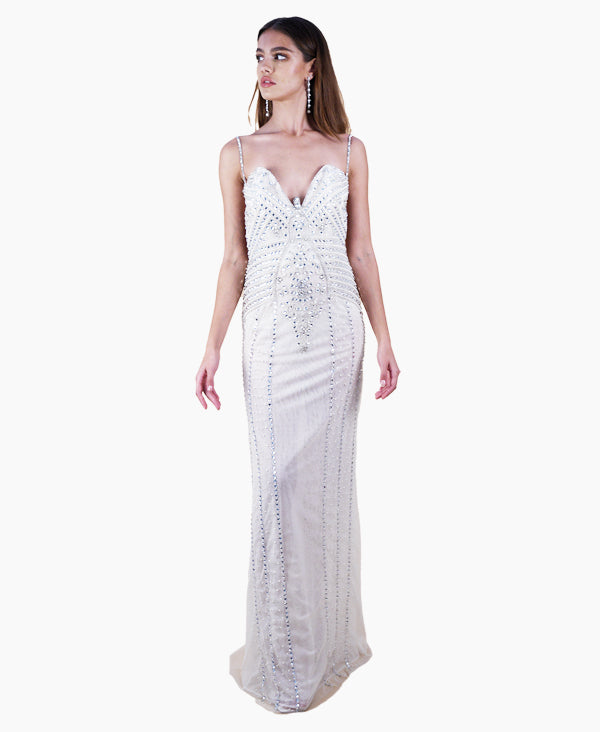 Faye Beaded Limited Off-White Collection bridal gown