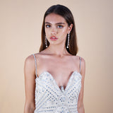 Faye Beaded Limited Off-White Collection close up