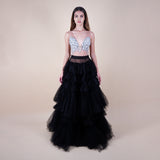 tulle maxi ruffles narces tulle skirt