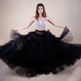 Full skirt tulle maxi ruffles narces tulle skirt