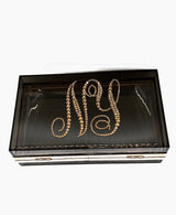 CUSTOMIZABLE CRYSTAL INITIAL LUCITE CLUTCH