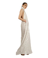 Amelie off white sequin gown