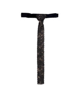 Black crystal tie handmade
