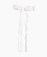 white ribbon bow