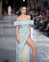 Amalia - Beaded 3D Floral Appliqué Gown - image 3