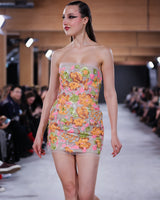 Breccia Sequin Appliqué Mini Dress in pink by NARCES