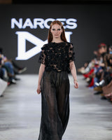 Avalon Mini Pleats Wide Leg Pants