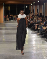 Maeve Chiffon Jumpsuit in black by NARCES