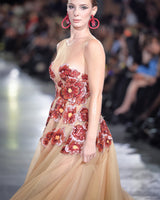 Sottilie - Floral Sequin Appliqué Midi Dress - image 1