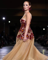 Sottilie - Floral Sequin Appliqué Midi Dress - image 5