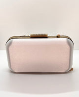 Pearl Studded Offwhite Satin CLUTCH