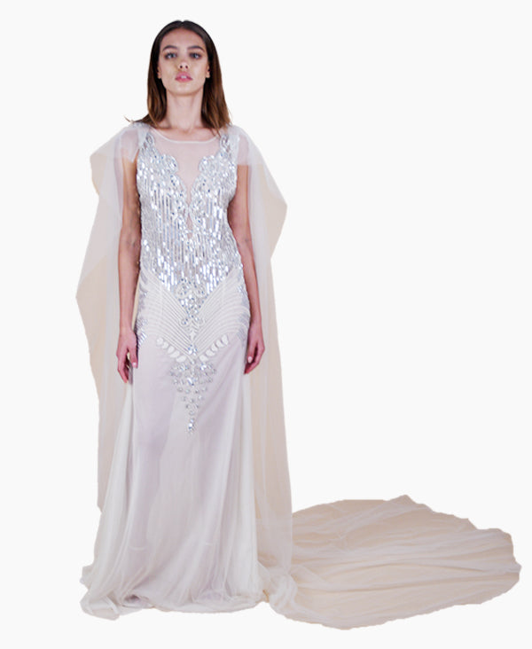 Saffron Off-white Wedding Dress Couture Bridal Gown – NARCES