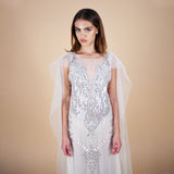 Saffron Beaded Limited Off-White Collection close up detail\