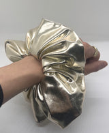 Silver Metallic Super Scrunchie