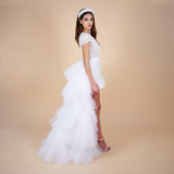 Overskirt bridal wear over pants or dresses or gowns
