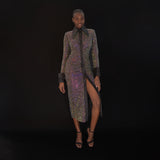 Vega Crystal Shirt Dress