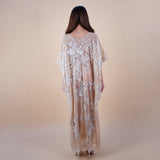 Kaftan beaded narces dress back