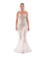 ISADORA embellished spaghetti strap bridal slip wedding gown by NARCES