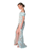 Amalia Beaded 3D Floral Appliqué Gown