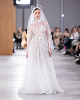 ANDY | High-Neck 3D Floral Long Sleeve Wedding Gown