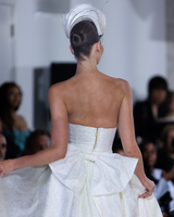 DIVINITY Strapless High-Low Wedding Dress with Overskirt