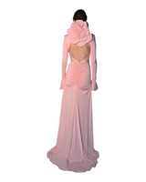 Fawn Ruched Backless Gown