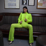 Krypton Neon Lace Coat Dress