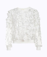 White 3D Flower Top