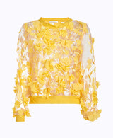 Yellow 3D Flower Top