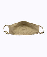 Adjustable Ivory Guipure Lace on Gold Lamé Mask
