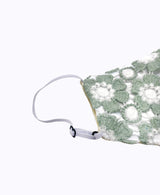 Adjustable Teal Floral Crochet Mask