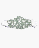 Adjustable Teal Floral Crochet Mask