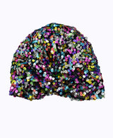 Multicolour Sequin Silk Knot Turban Hat