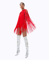 Camille Red Fringe Dress