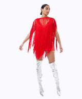 Camille Red Fringe Dress