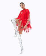 Camille Red Fringe Dress