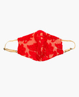 Adjustable Red Lace Mask
